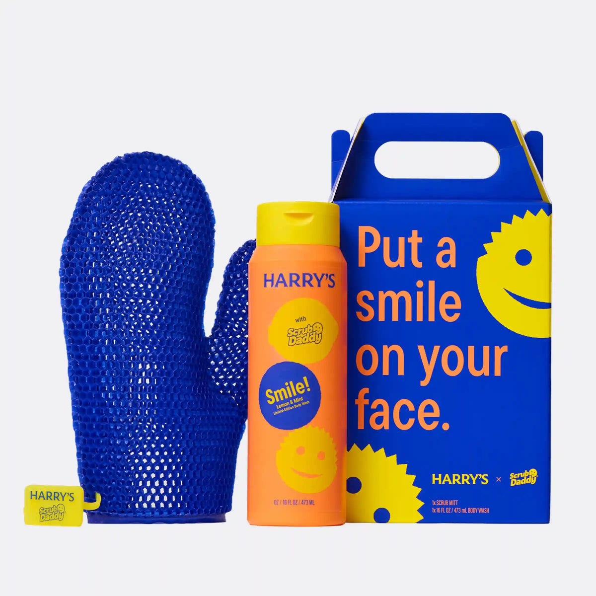 Harryâs x Scrub Daddy Smile! Body Wash and Exfoliating Mitt